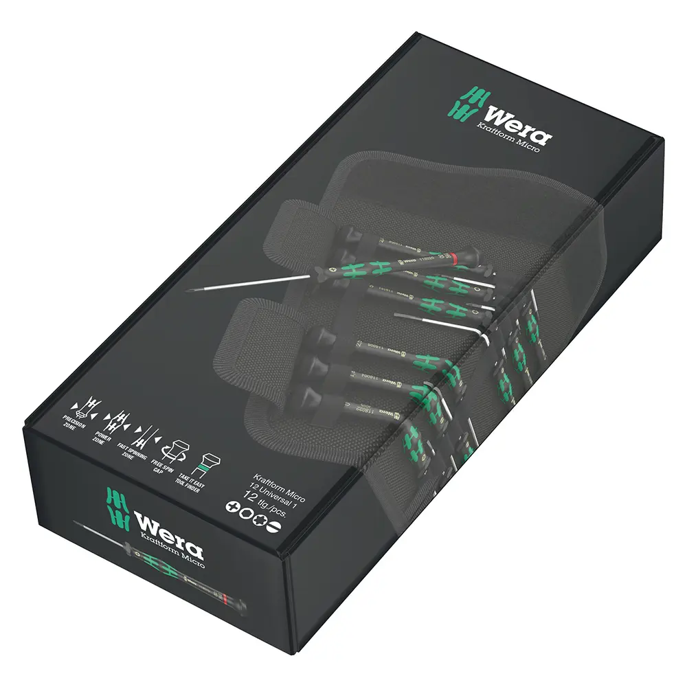 Wera Kraftform Micro Screwdriver 12 Piece Set for Electronics image 2