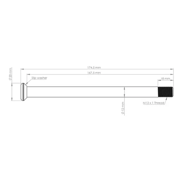 Burgtec Specialized 174.5mm Rear Axle image 2