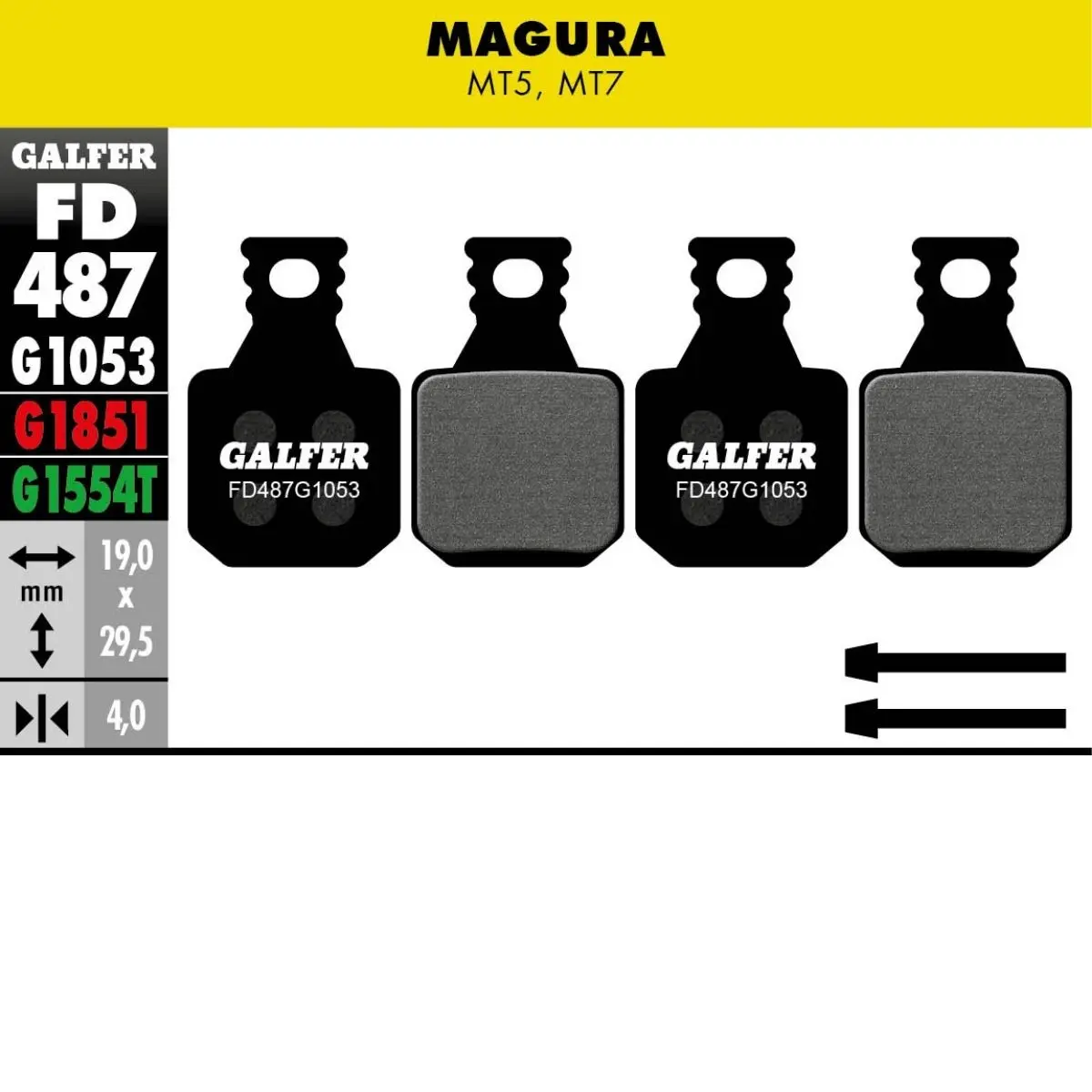 GALFER - BRAKE PADS - MAGURA MARTA MT5 - MT7 image 9